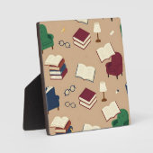 Gemütliche Leseecke Bücher Muster Fotoplatte (Vorderseite)