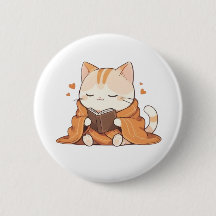 Gemütliche Lesekatze Kawaii Bücherwurm Katzenjunge