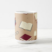 Gemütliche Lesenische Bücher Muster Kaffeetasse (Mittel)