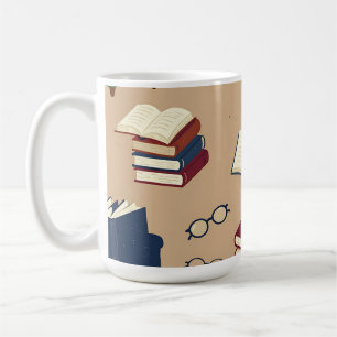 Gemütliche Lesenische Bücher Muster Kaffeetasse