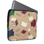 Gemütliche Lesenische Bücher Muster Laptopschutzhülle (Vorne Rechts)