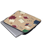 Gemütliche Lesenische Bücher Muster Laptopschutzhülle (Vorne Knopf)