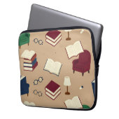 Gemütliche Lesenische Bücher Muster Laptopschutzhülle (Vorderseite Links)