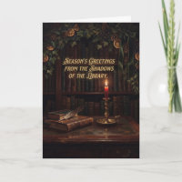 Gemütliche Lesesaal-Weihnachtskarte