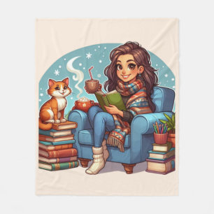 Gemütliche Lesestunde Fleecedecke