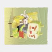 Gemütliche Leszeit mit Begleiter Fleecedecke (Vorderseite (Horizontal))