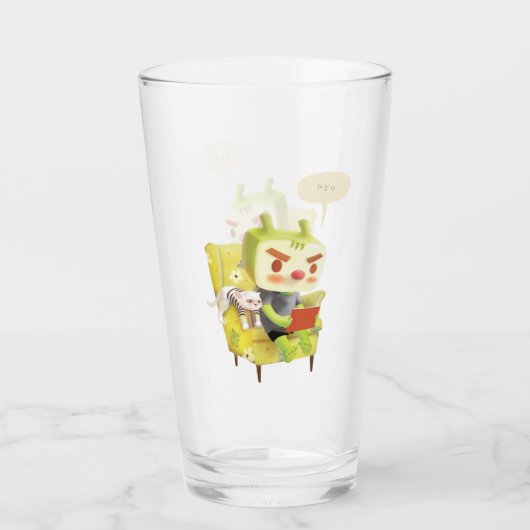 Gemütliche Leszeit mit Begleiter Glas (Rückseite)