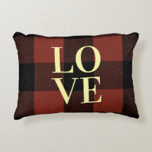 Gemütliche Liebe: Karierter, roter und schwarzer F