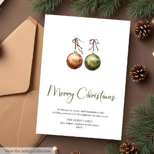 Gemütliche minimalistische editierbare Weihnachtsk Feiertagskarte