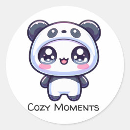 Gemütliche Momente Runder Aufkleber