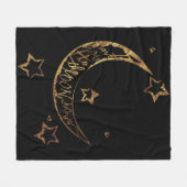 Gemütliche Mond n Rückseite Fleecedecke (Vorderseite (Horizontal))