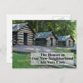 Gemütliche Nachbarschaft - Gewitter Adressenwechse Ankündigungspostkarte (Vorne/Hinten)