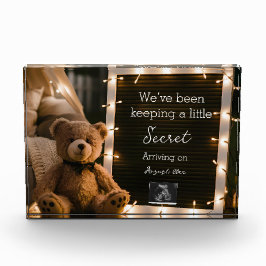 Gemütliche Nacht mit Teddybären-Schwangerschaftsan Fotoblock