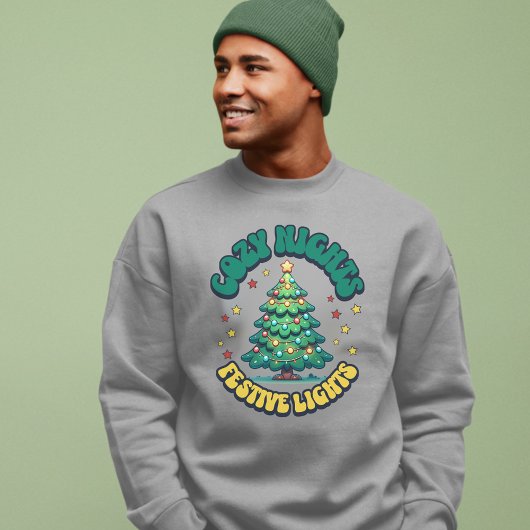 Gemütliche Nächte, festliche Lichter Weihnachtsbau Sweatshirt