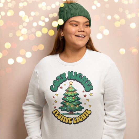 Gemütliche Nächte, festliche Lichter Weihnachtsbau Sweatshirt