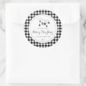 gemütliche Naturweihnachtszeit Runder Aufkleber (Tasche)