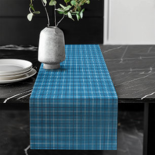 Gemütliche Navy und Blue Karo Table Accelerator Pi Großer Tischläufer