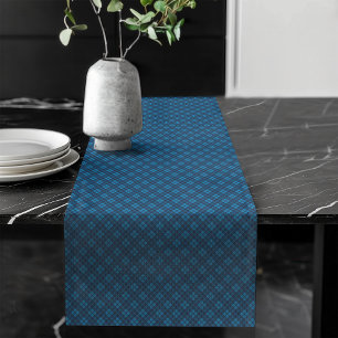 Gemütliche Navy und Blue Karo Table Accelerator Pi Großer Tischläufer