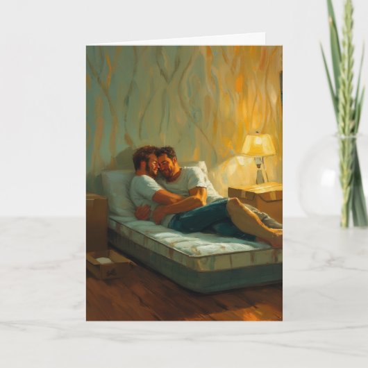 Gemütliche neue Wohnung Kuscheln Karte (Vorderseite)