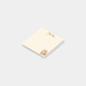 Gemütliche Niedliche Eule mit Herbstblättern bleib Post-it Klebezettel (angewinkelt)