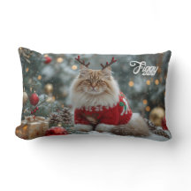 Gemütliche Norwegische Waldkatze Weihnachten Perso