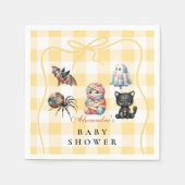 Gemütliche Patchwork-Halloween-Babyparty Serviette (Vorderseite)