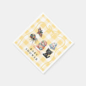 Gemütliche Patchwork-Halloween-Babyparty Serviette (Ecke)