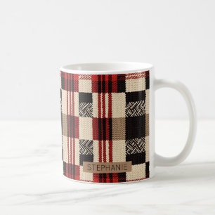 Gemütliche Patchwork-Strickerei - Vintage Boho Her Kaffeetasse