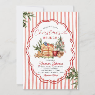 Gemütliche Pfannkuchen & Weihnachts-Fichten-Weihna Einladung