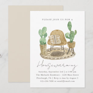 Gemütliche Pflanzen Neues Zuhause Einweihung Ankündigung