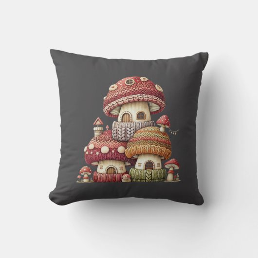 Gemütliche Pilze 3 Kissen (Vorderseite)