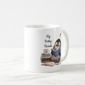 Gemütliche Pinguin-Lesebuch-Kaffeetasse Kaffeetasse (VorderseiteRechts)
