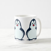 Gemütliche Pinguin-Tasse Kaffeetasse (VorderseiteRechts)