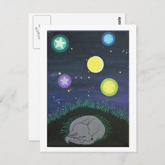 gemütliche Postkarte (Vorne/Hinten)