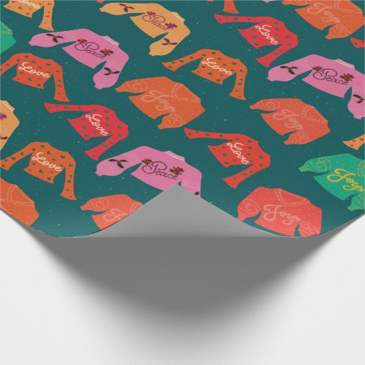 Gemütliche Pullover Weihnachtsverpackung Geschenkpapier (Ecke)