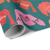 Gemütliche Pullover Weihnachtsverpackung Geschenkpapier (Rolleneckpunkt)