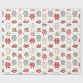 Gemütliche Pyjamas Boho-Babyparty-Muster Geschenkpapier (Flach)