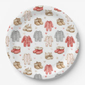 Gemütliche Pyjamas Boho-Babyparty-Muster Pappteller (Vorderseite)