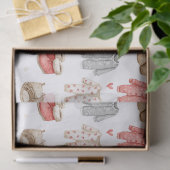 Gemütliche Pyjamas Boho-Babyparty-Muster Seidenpapier (Geschenk)