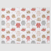 Gemütliche Pyjamas Boho-Babyparty-Muster Seidenpapier (Vorderseite)