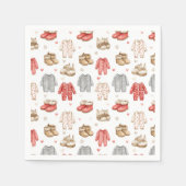 Gemütliche Pyjamas Boho-Babyparty-Muster Serviette (Vorderseite)