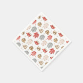Gemütliche Pyjamas Boho-Babyparty-Muster Serviette (Ecke)