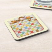 GEMÜTLICHE, QUILT harte Untersetzer - gelb (Linke Seite)