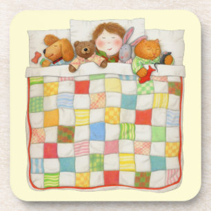 GEMÜTLICHE, QUILT harte Untersetzer - gelb