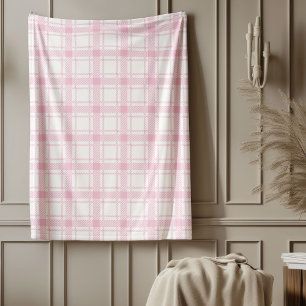 Gemütliche rosa karierte Decke warmer stilvoller T