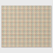 Gemütliche rustikale Gingham-Muster-Wrap-Rolle Geschenkpapier (Flach)
