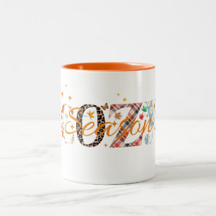 Gemütliche Saison Retro Herbst Saison Erntedank Zweifarbige Tasse