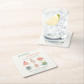 Gemütliche Scandi Winter Essential Frohen Festtage Rechteckiger Pappuntersetzer (Vor Ort)