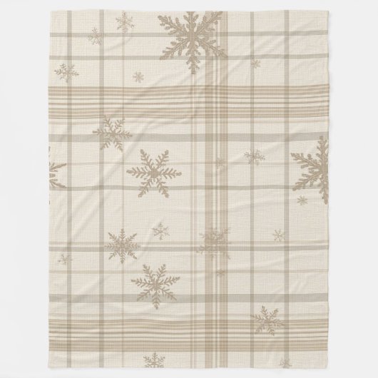 Gemütliche Schneeflocke Gingham Karodecke – Warm N Fleecedecke (Vorderseite)