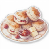 Gemütliche Scones & Marmelade Sticker Afternoon Te (Vorderseite)